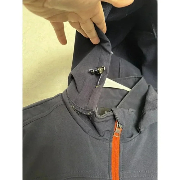 NFL Team Apparel Women Medium Soft Shell Navy Blue BEARS Sports Hoodie Jacket - Picture 7 of 13